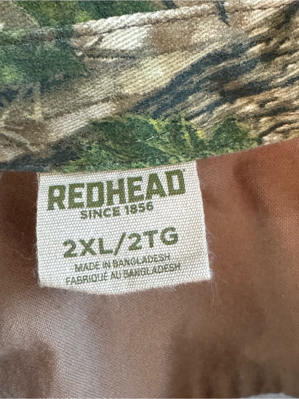 RedHead Silent-Hide hunting shirt features a green True Timber camouflage 2XL - Picture 3 of 5